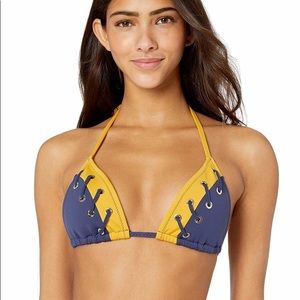 Derek Lam | Front Laced Triangle Swim Top